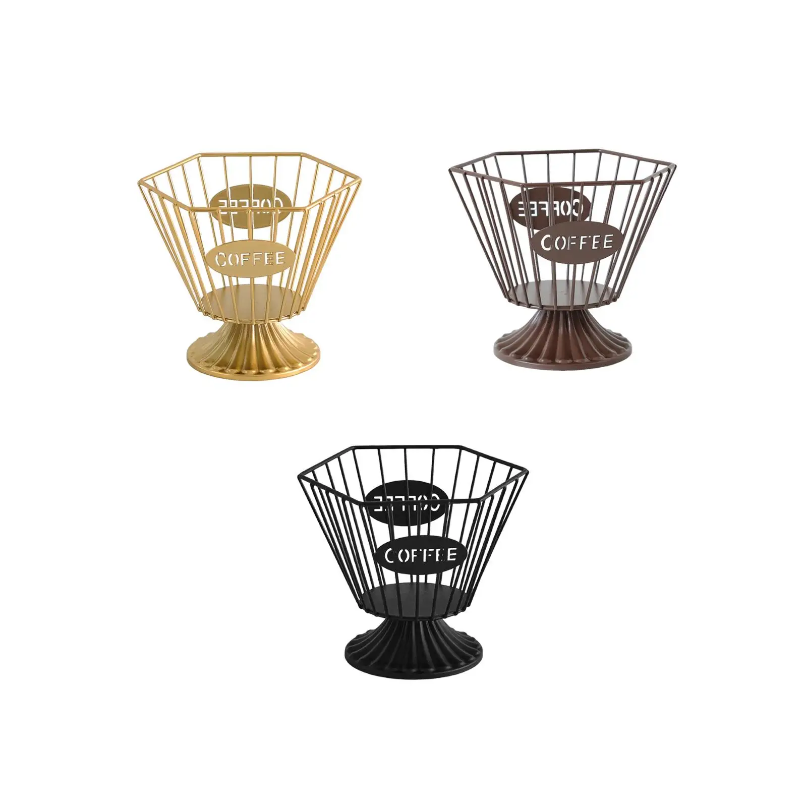 Capsule Holder Coffee Pod Organizer Coffee Capsule Basket Hexagonal Storage Rack Geometric Coffee Pod Holder for Office Table