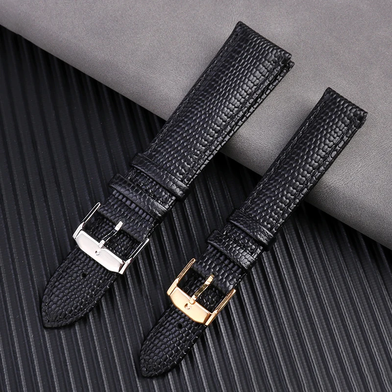 For Movado 0607122/606088 watch strap Simple stylish wristwatches band 15mm 16mm 18mm 20mm 21 22mm lizard pattern Cowhide strap