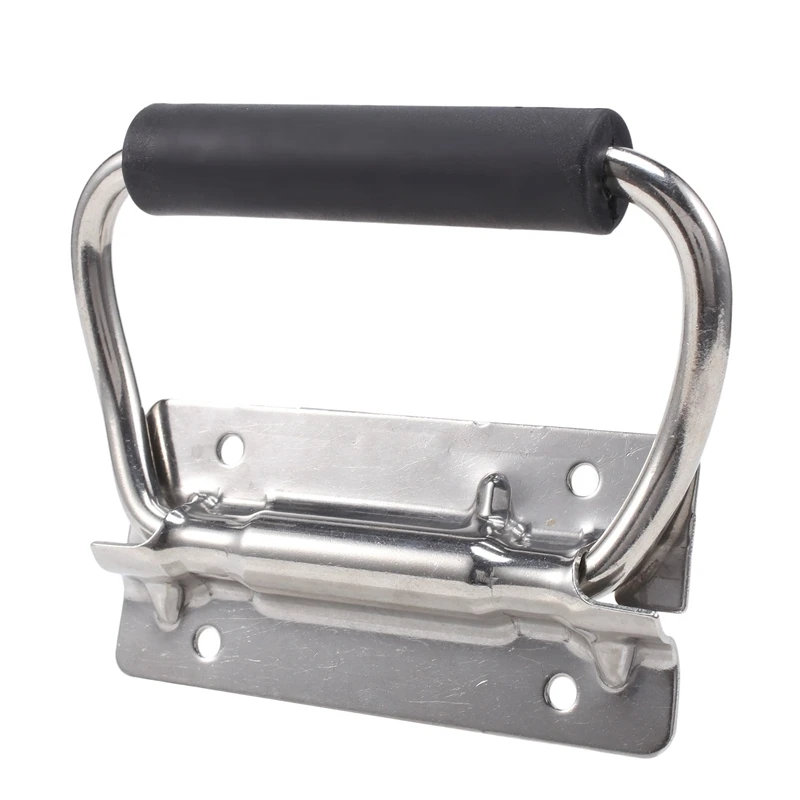 Trunk Handles Chest Handle Box Ring Folding Handle Stainless Steel Surface Mount Chest Handle