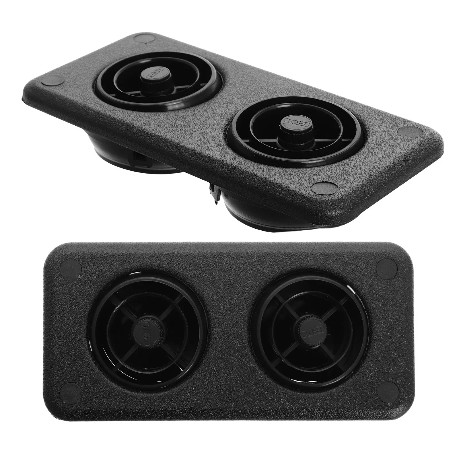 

2Pcs Air Conditioning Deflector Outlet Roof Vent Side Round Exhaust Grille for Passenger Car Rv Boat Yacht Black