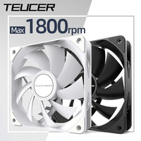 Teucer 12cm Chassis Fan PWM Control 1800rpm Silent Computer Case CPU Cooler Heatsink Ventilador Water Radiator 120mm Cooling Fan