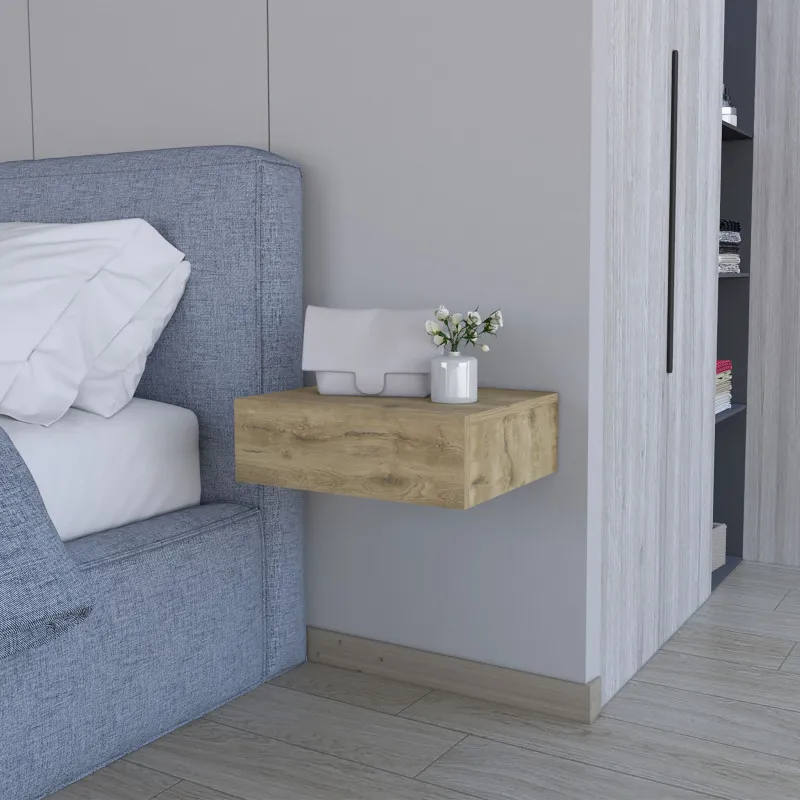 

Vienna Floating Nightstand, Sleek Wall-Mounted Design with Spacious Drawer Storage