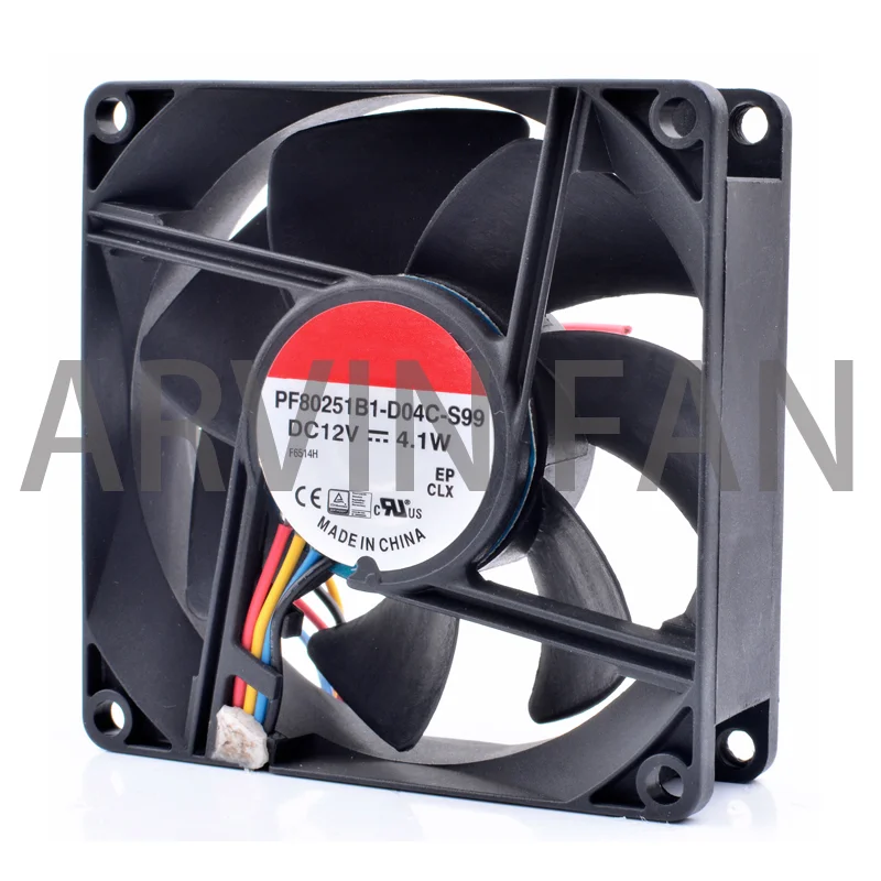 PF80251B1-D04C-S99 ventilador de refrigeración de CPU, chasis de servidor de 4 líneas, 8cm, 8025, 80x80x25mm, 12V, 4,1 W, Original, nuevo