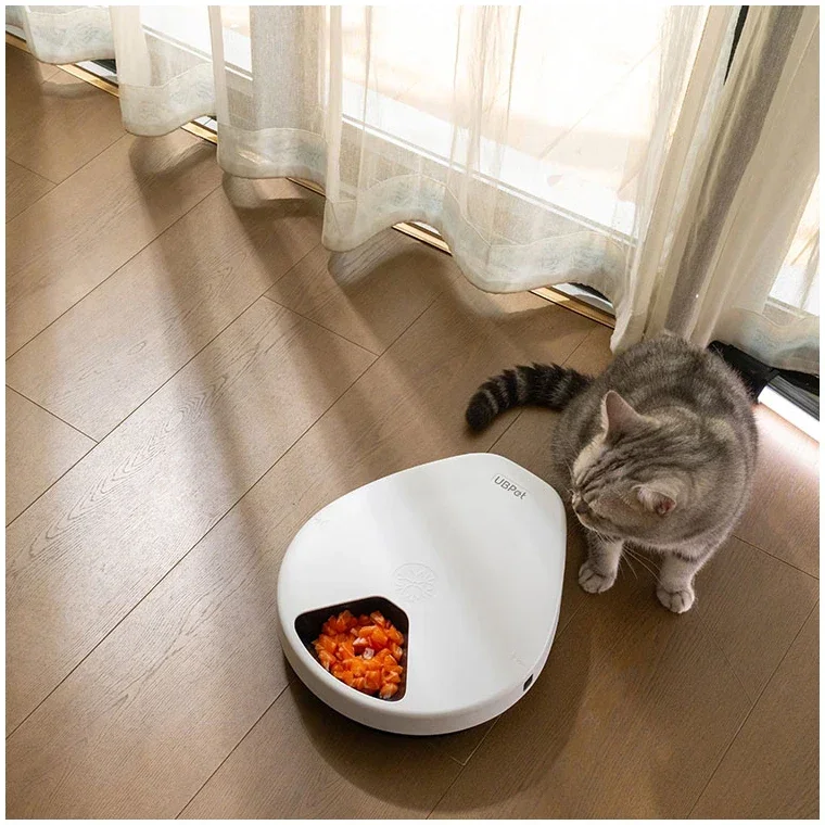 Comedero para mascotas refrigerado inteligente, ajuste de 3 niveles, cuencos automáticos inteligentes para dieta de mascotas UBPET para compras en línea de comida para gatos