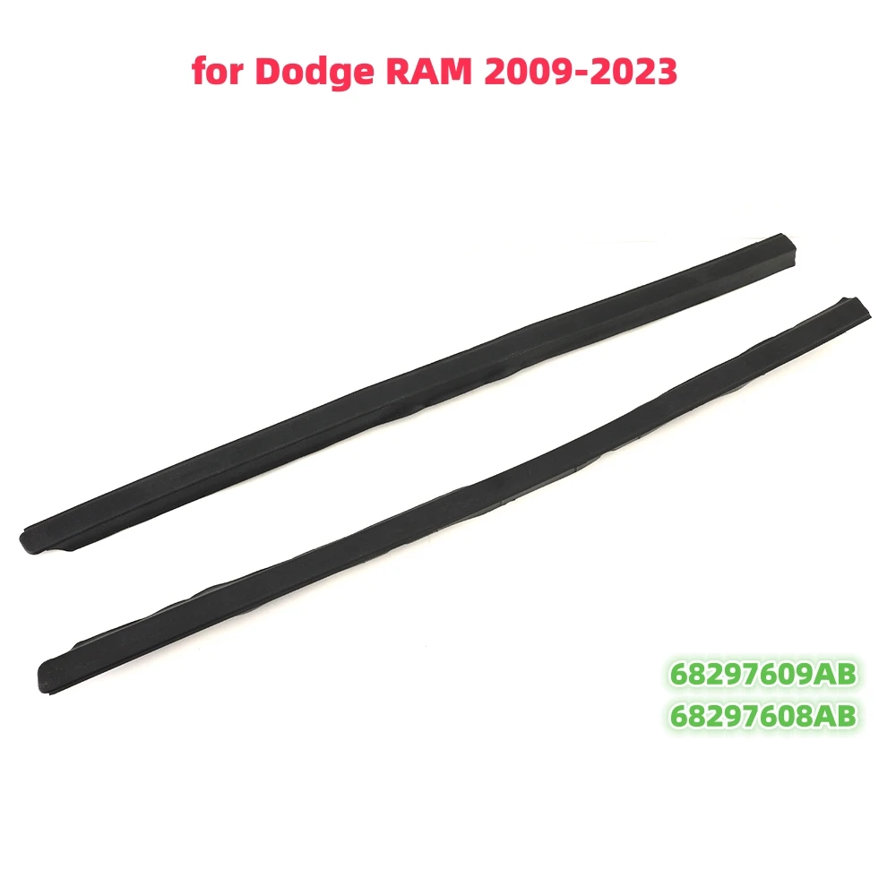 Windshield Molding Trim for Dodge RAM 2009 2010 -2023 ABS Black 68297608AB 68297609AB accessories Windshield sealing strip