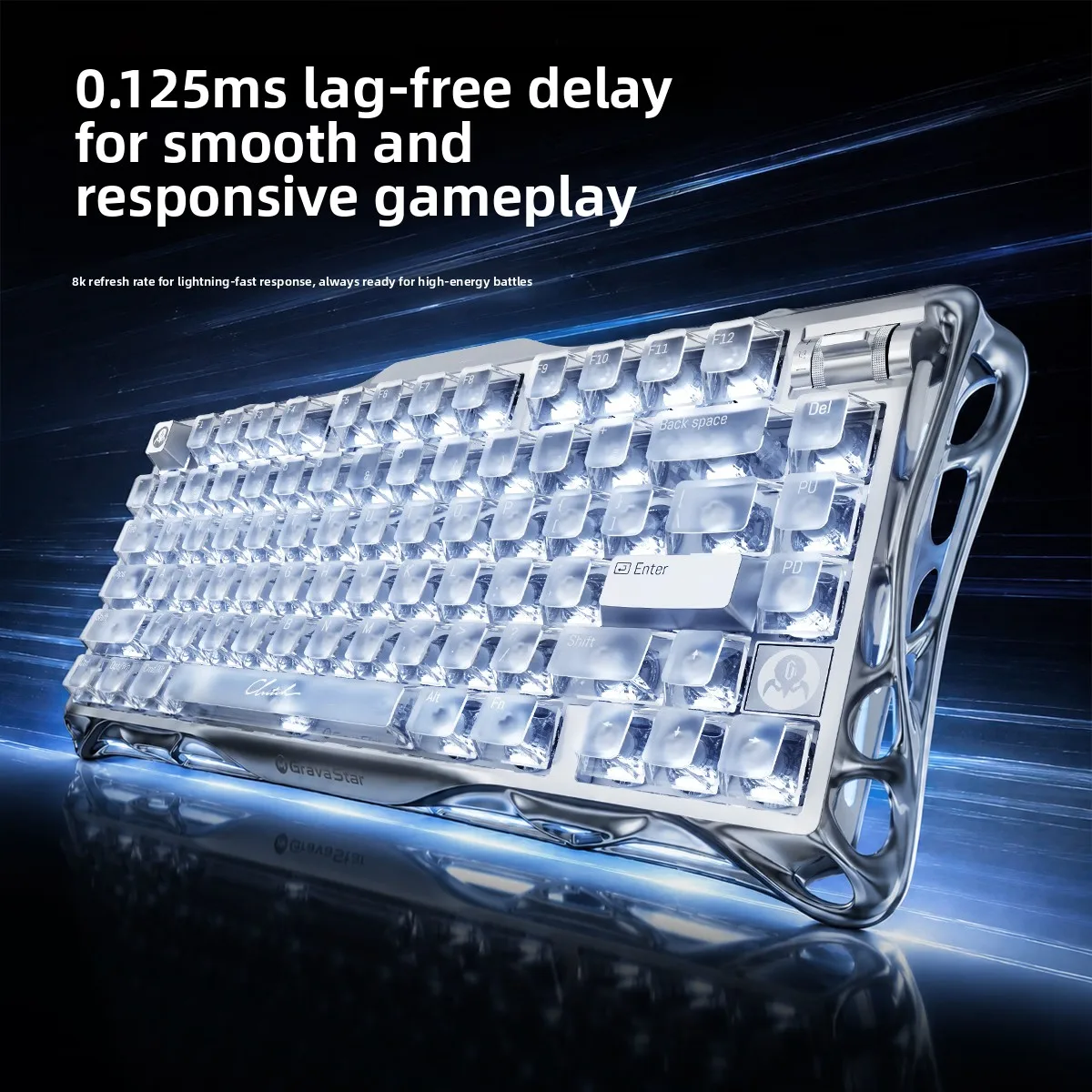 Gravastar Mercury V75 Aluminum Magnetic Gaming Mechanical Keyboard 75% Rapid Trigger 0.005mm Hotswap UFO Switch Gamer Keyboard