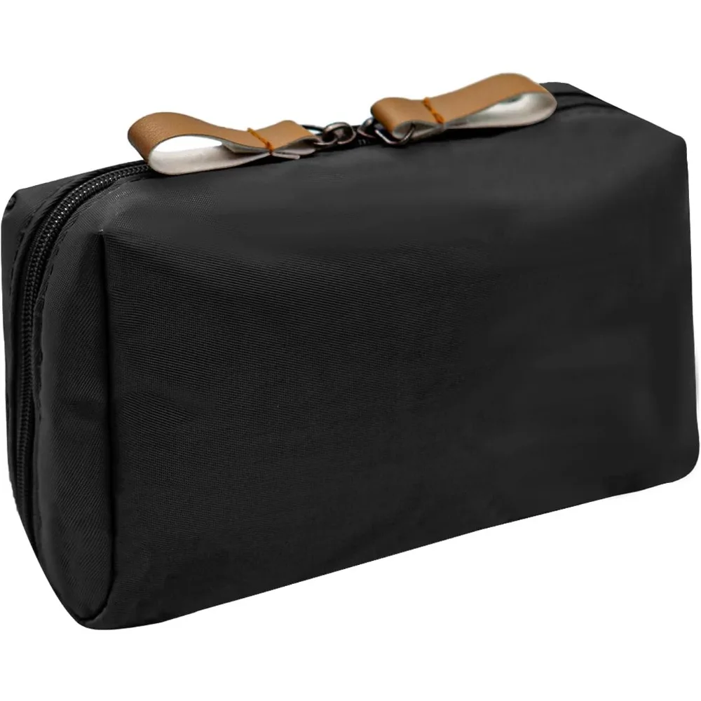 Small Capacity Korean Style Makeup Bag Multiple Colors Traveling Storage Partitioned Cosmetic Pouch Handbag for Lipstick Pack