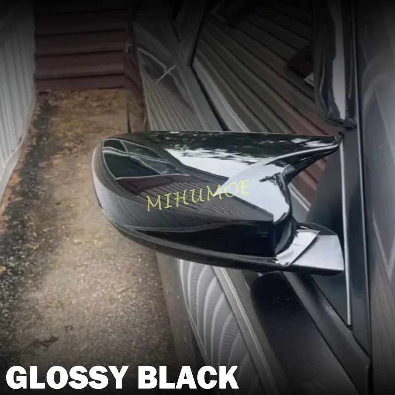 Glossy Black Side Rearview Mirror Cover Cap Trims Accessories For 2011-2023 Chrysler 200 300 Dodge Charger