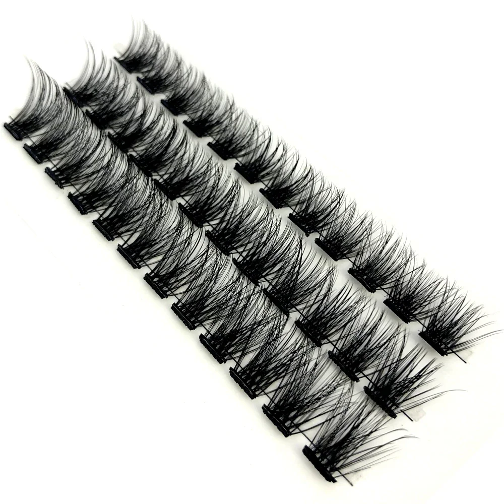 No Need for Glue to Mix Eyelashes Length C/D Curls DIY Makeup Tools No Sticky Residue Clustered Eyelashes