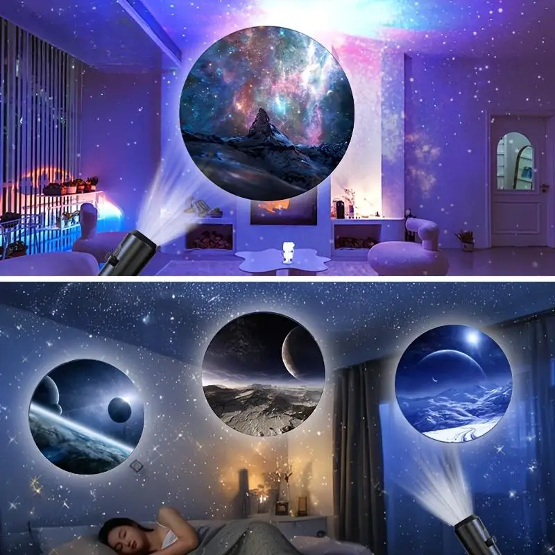 LED USB Projector Light 3/6pcs Portable Adjustable Patterns Night Light for Home Decorative Ambient Use