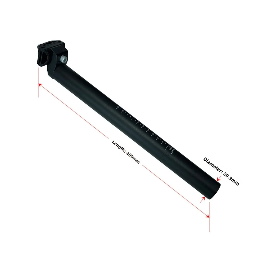 Bicycle Seat Post For MTB Secure Clamping 27.2mm*350mm Aluminum Alloy Seatpost Easy Angle Adjustment Etched Scale Marks