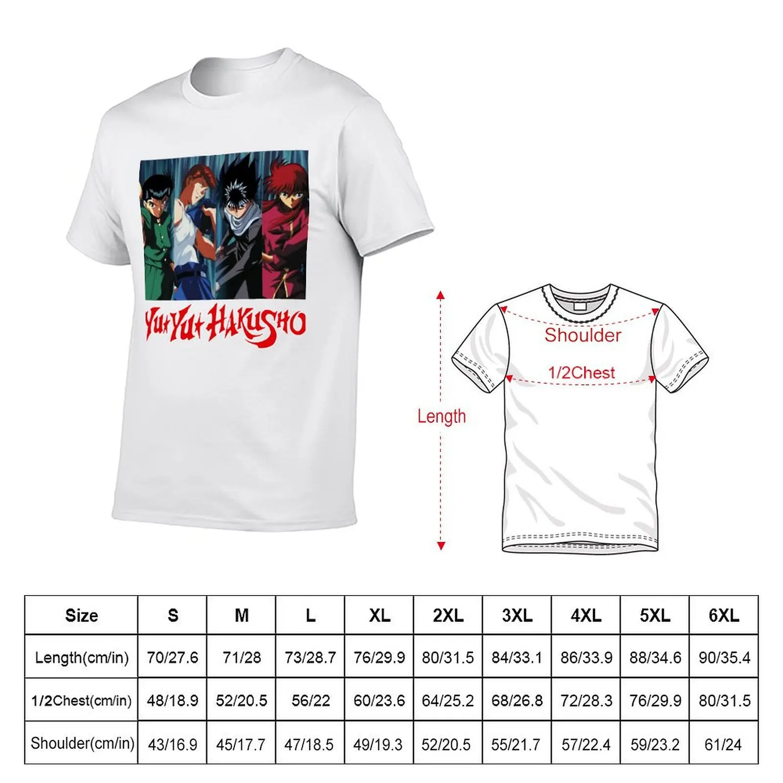 Adaptive Spirit World Detective Investigating Ghosts Yuyu Hakusho Manga Main Characters Funny Arts M T-Shirt
