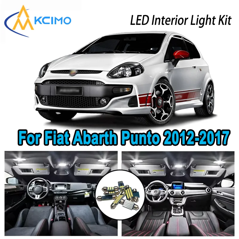 

For Fiat Abarth Punto2012-2017 2013 2014 2015 Premium Bright LED Interior Dome Map Trunk Light Kit Car Led Lamps Canbus No Error