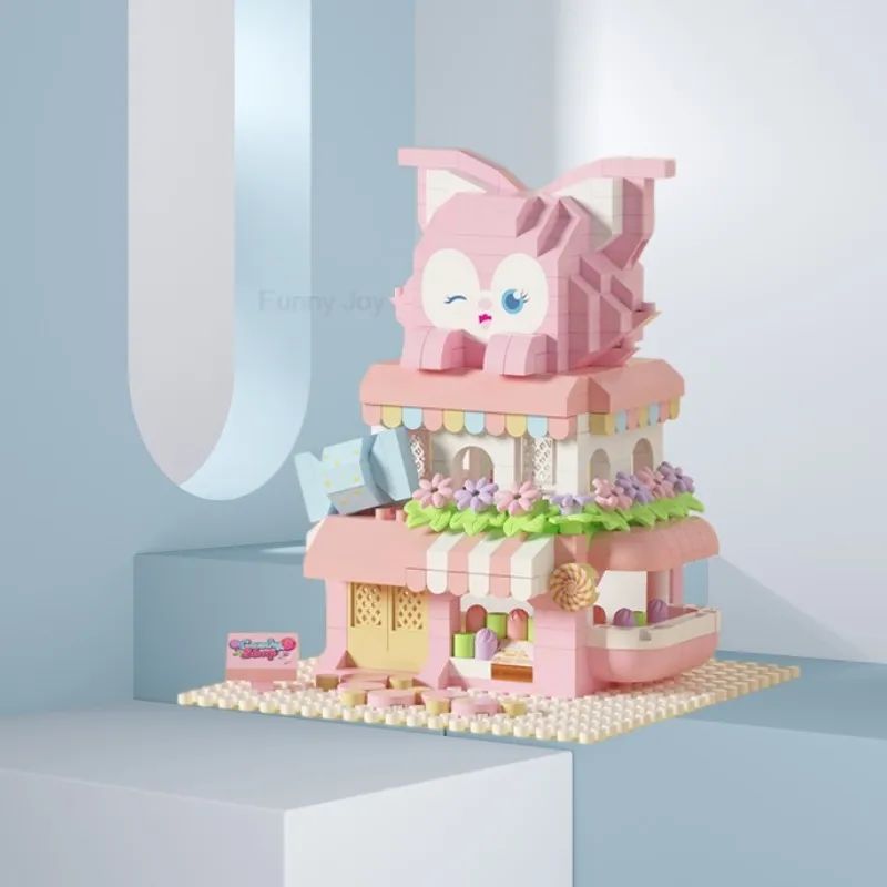 Kurome Cinnamoroll Hello Kitty Stitch Block Character Geassembleerd model Mickey Mouse Bouwstenen Poppen Speelgoed Kinderen Cadeau