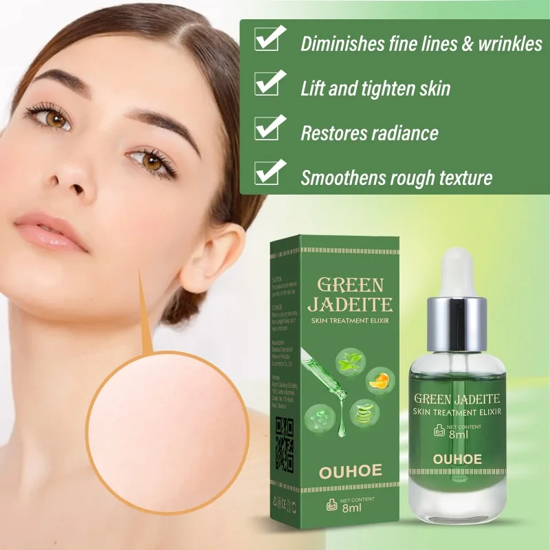 Green Jadeite Skin Treatment Elixir Skin Anti-Aging Repair Essence Diminish Fine Lines Moisturizing Firming Anti-Wrinkle Essence