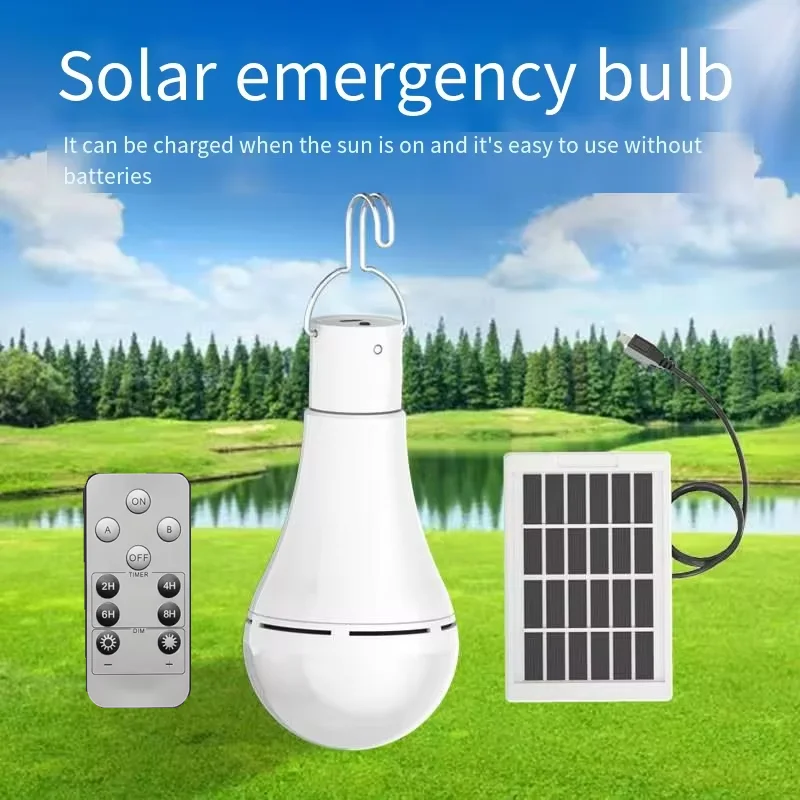 Hanging Solar Light IP68 Waterproof USB Charged Emergency Sunlight Powered Lamp Outdoor Camping Tent Lights Emergency Light
