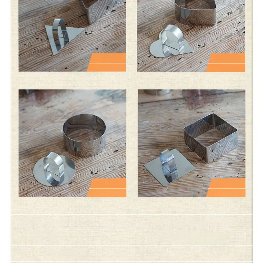 Kitchen Stainless Steel Mousse Mold Ring For Baking Pastry Tool Cheesecake Tiramisu Cookie Shaping Accessory
