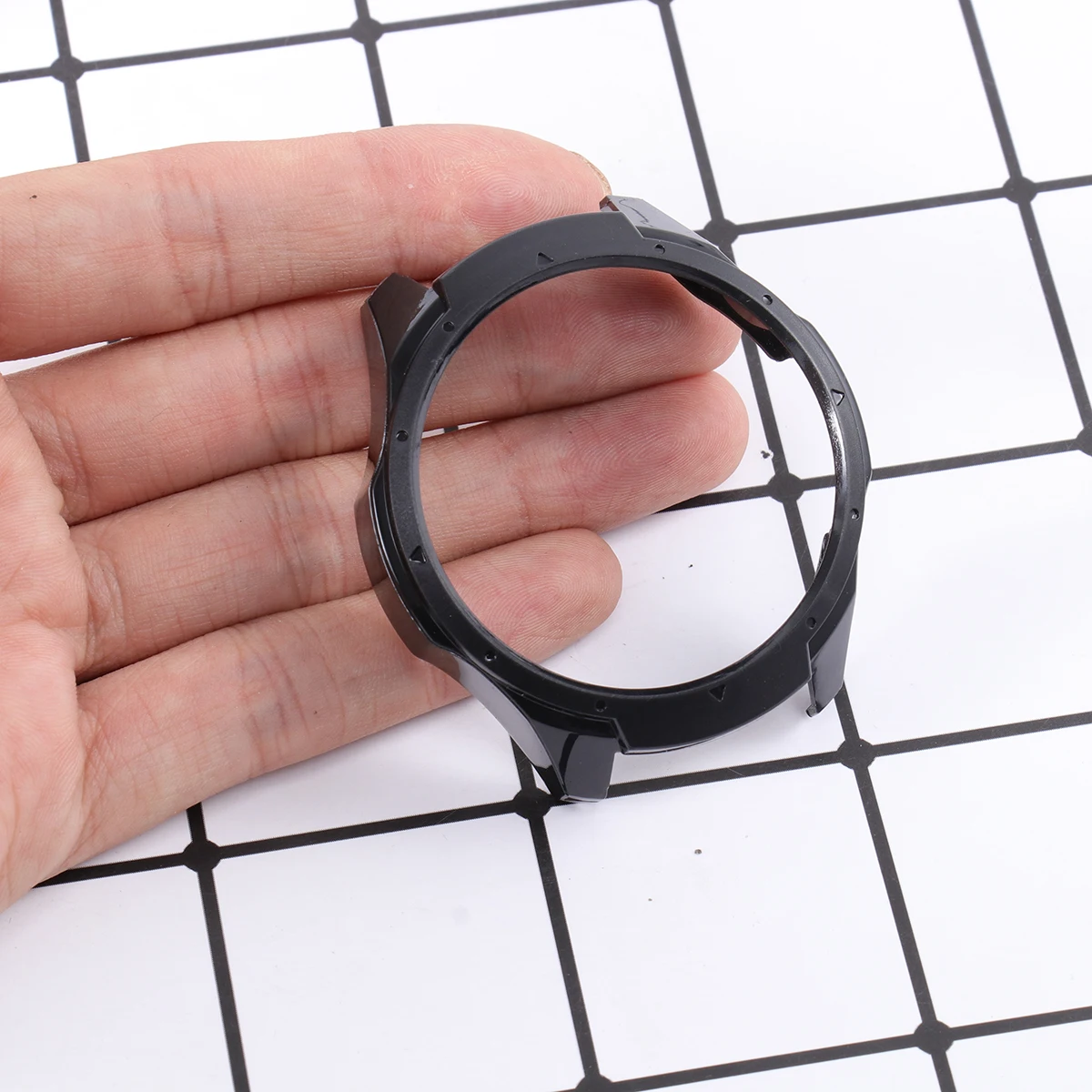 

Smartwatch Protective Case Black Durable Pc Drop Resistance Slim Lightweight Easy Control Compatible S2 Watch Protector