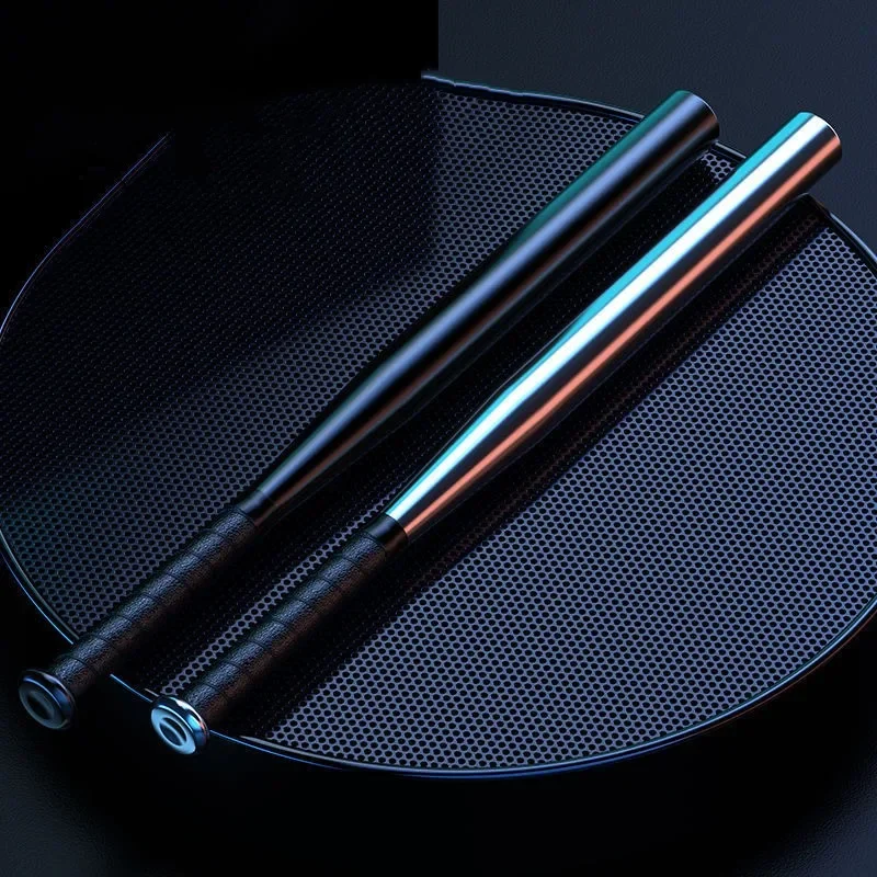 Thickened baseball bat new outdoor metal solid steel baseball sports 21 inch anti slip baseball bat car protective equipment