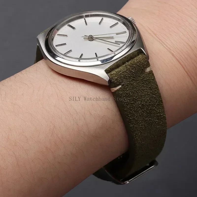 14mm 16mm 18mm 20mm 22mm Quick Release Soft Suede Strap Sport Wristband Brown Watch Bands Women&Men Calfskin Bracelets Accessory