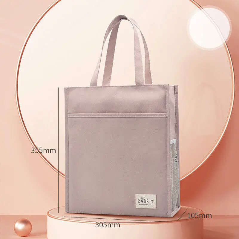 Art Handheld File Bag Student Book Bags Document Bag Canvas Carrying Case Durable Portable Art Organizers Bags with Pocket