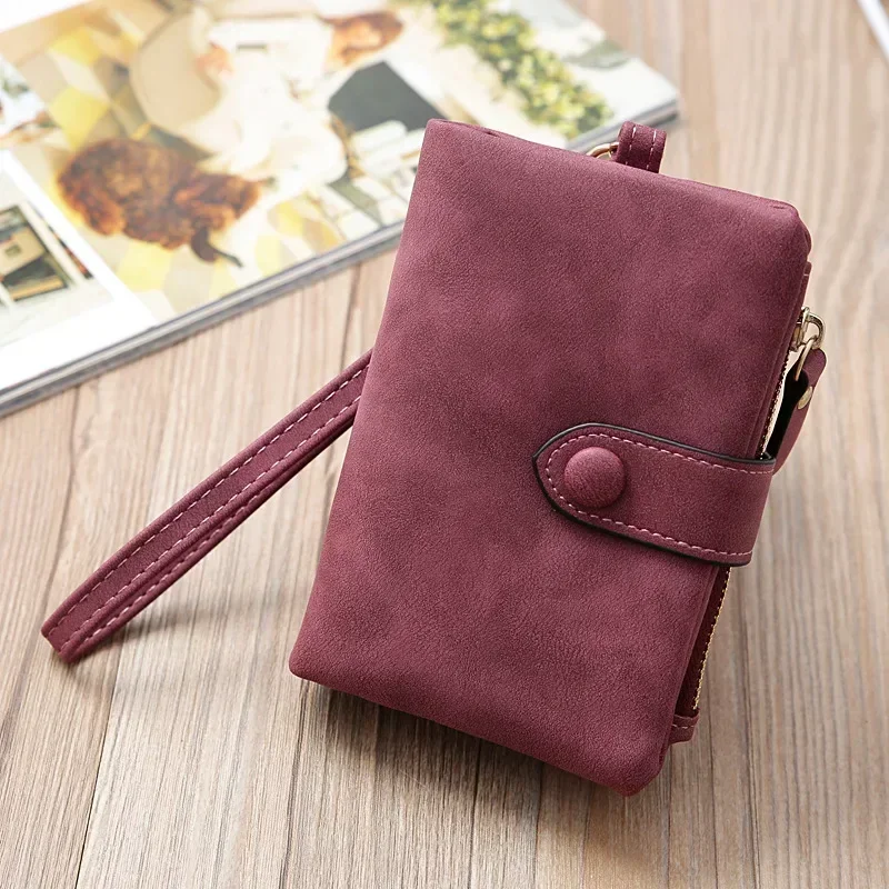 

New Leather Wallets Women Coin Pocket Hasp Card Holder Money Bags Casual Long Ladies Clutch Phone Purse 6 Color