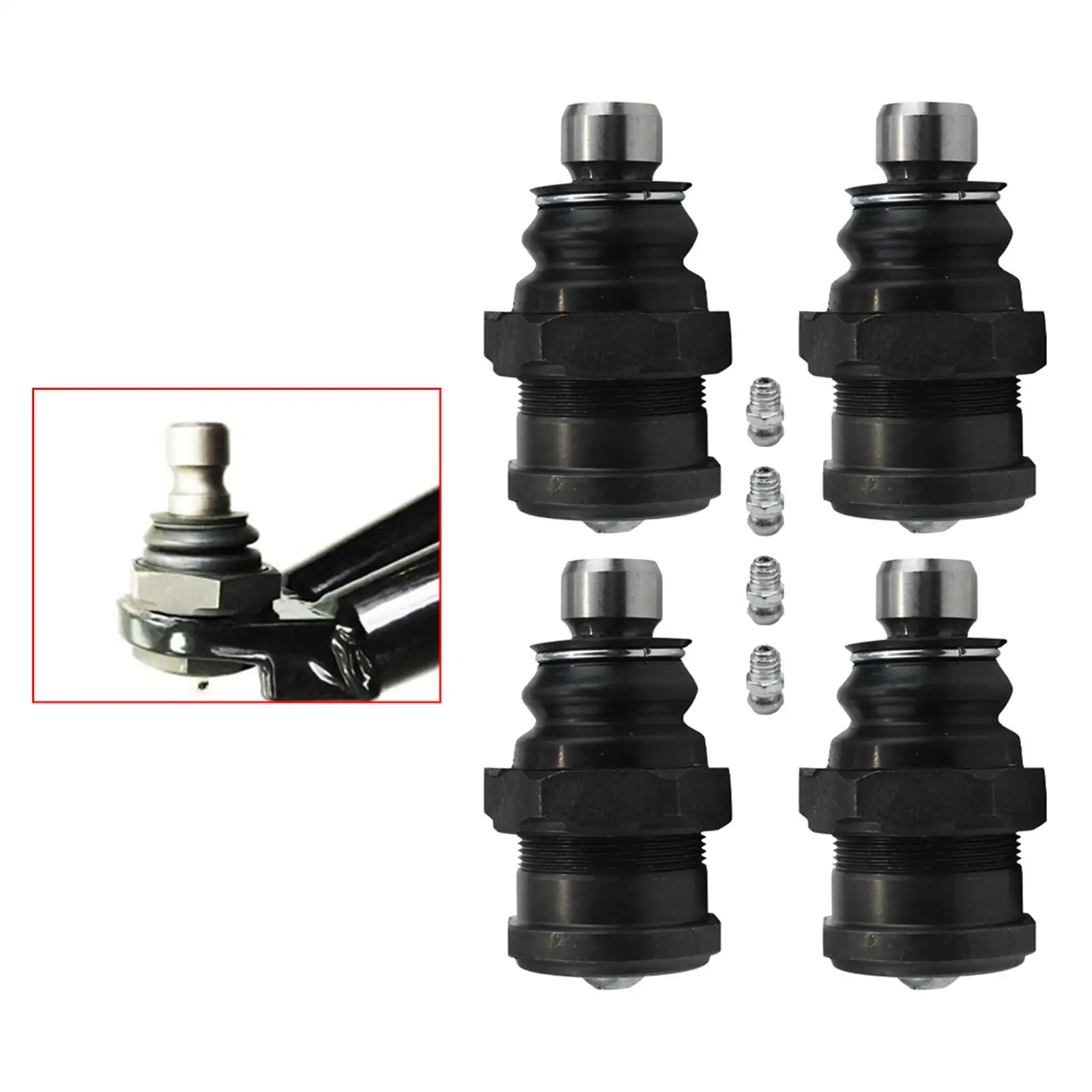 

Black Ball Joint Replacement Kit Heavy Duty Suspension for RZR XP 4 Turbine KRZRBJ10-PACK