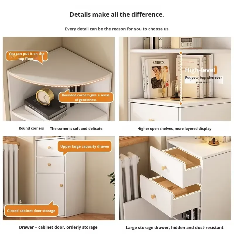 Wall Mounted Bamboo Corner Wine Cabinet Living Room Display Rack Floor To Ceiling Aluminum Plate Storage Shelf For Home Decor
