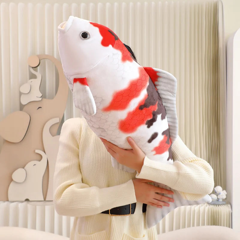 1pc 75CM Simulation Koi fish Plush Toys Soft Stuffed Cartoon Carp