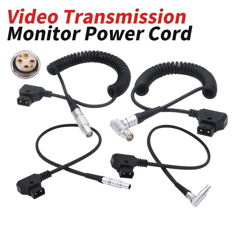 Dtap to 4+2 Pin Power Supply Cable Connector for DJI Ronin 4D Image Transmission Monitor Power Cord Spring Chargin Plug Line