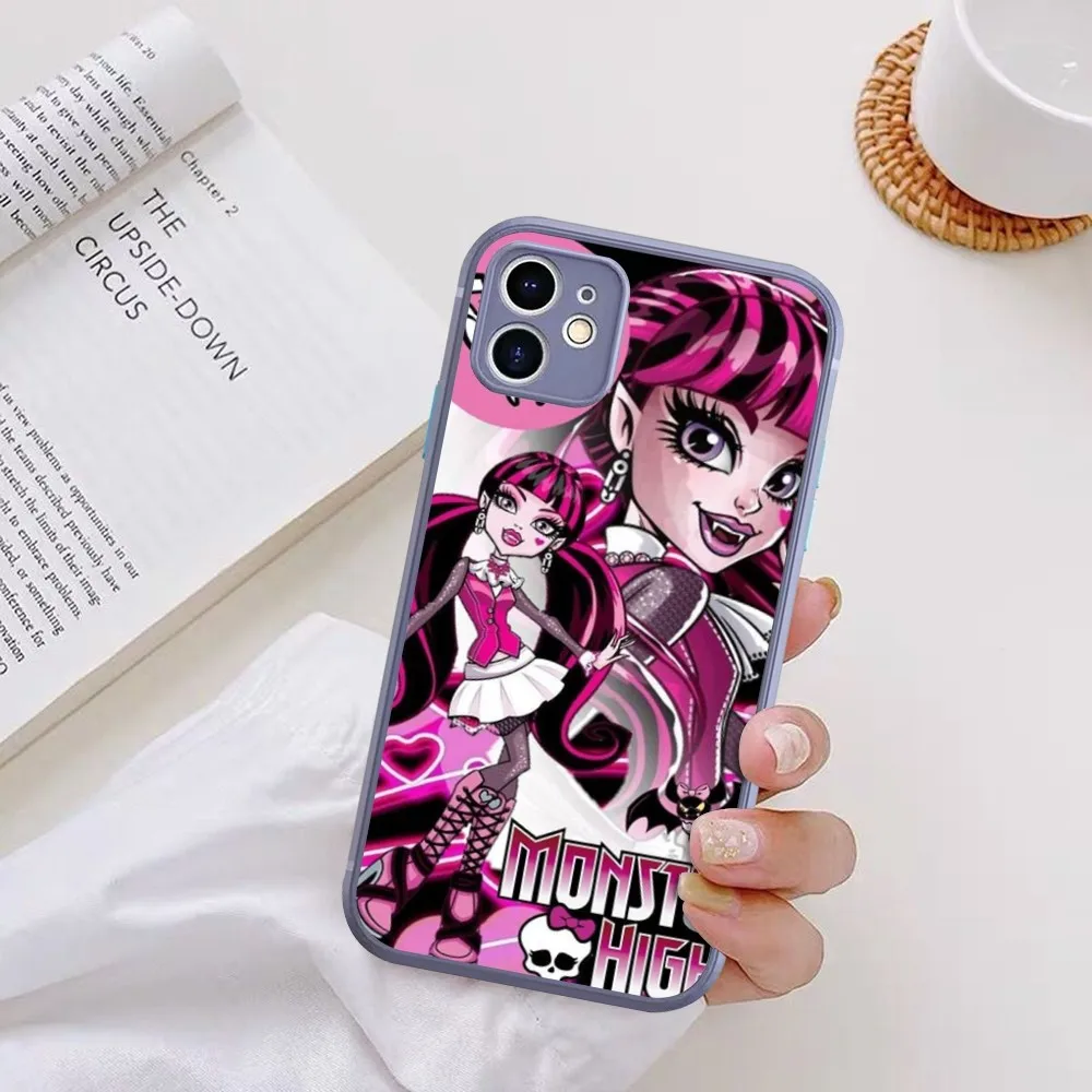 M-MonsterS Cartoon H-HighS Phone Case For IPhone 14 X XR XS 7 8 Plus 11 12 13 Pro MAX 13mini Matte Shockproof Case