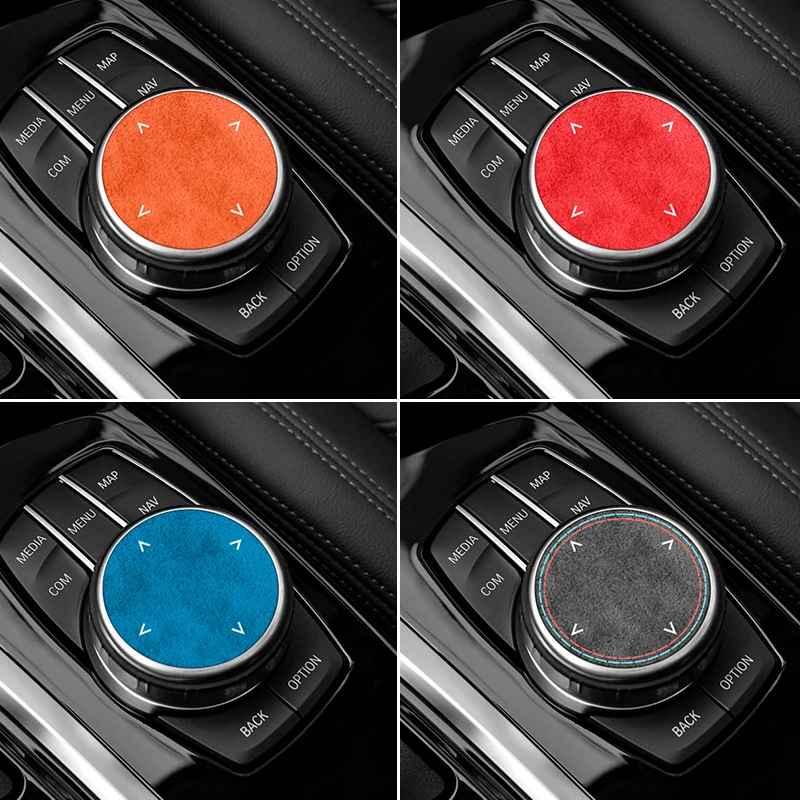 Made of Alcantara For BMW 1er F20 F21 F40 3er F30 F31 F35 3GT F34 Car Multimedia Button Trim Sticker Car Interior Accessories