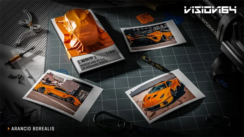 **W przedsprzedaż** Vision64 1:64 Murcielago LB-Silhouette Works GT Evo Limited999 odlewany model samochodu