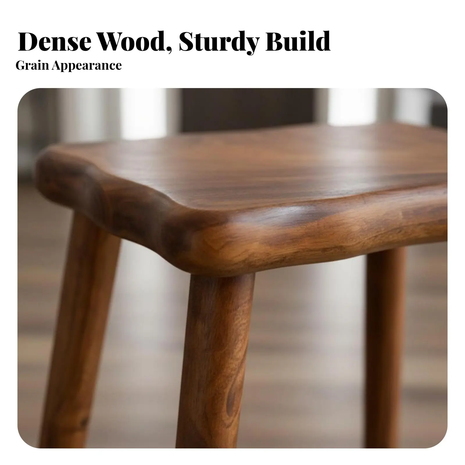 

Rectangular Mortise and Tenon Stool Traditional Design Household Furniture Multi-Purpose Space-Saving Size for Homeowners
