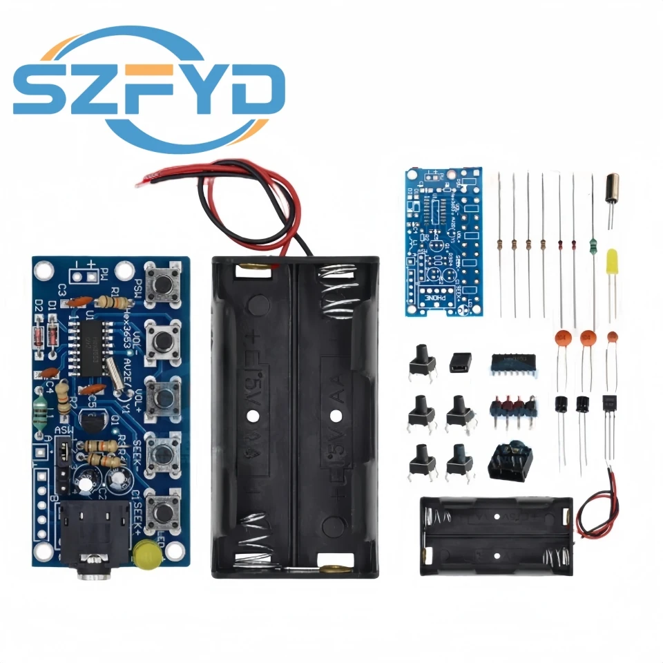 RDA5807 DIY Electronic Kits Wireless Stereo FM Radio Receiver Module PCB 76MHz-108MHz DC 1.8V-3.6V