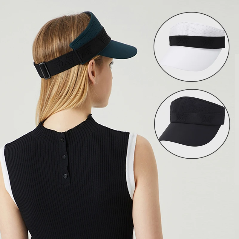 Spring and Summer Golf Hat Women Empty Top Sports Cap Breathable Sun Protection Baseball Hat Ladies Anti-UV Sun Visor