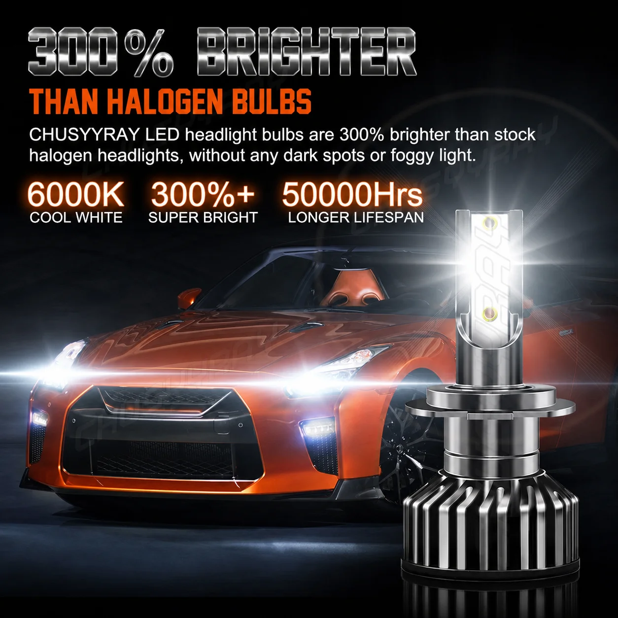 H7+H11+H11 For Ford Fusion 2006-2016 LED Headlights High Low Beam Fog Light Bulbs Kit White 6000K 200W