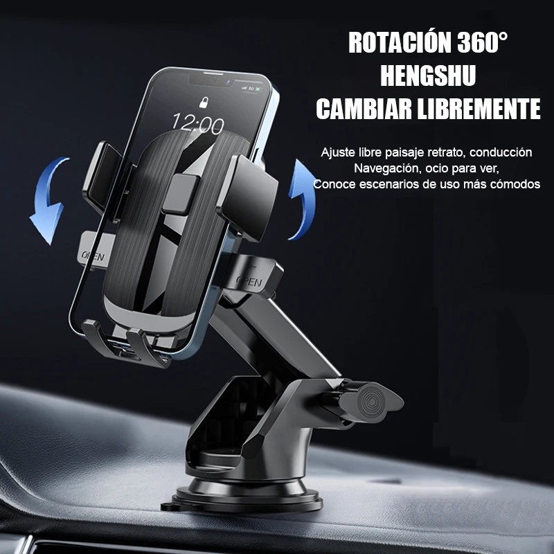 Sucker Adjustable Car Phone Holder For iPhone 16 15 14 Pro Max Cases Xiaomi Samsung S24 Google GPS Mount Phone Stand Accessories