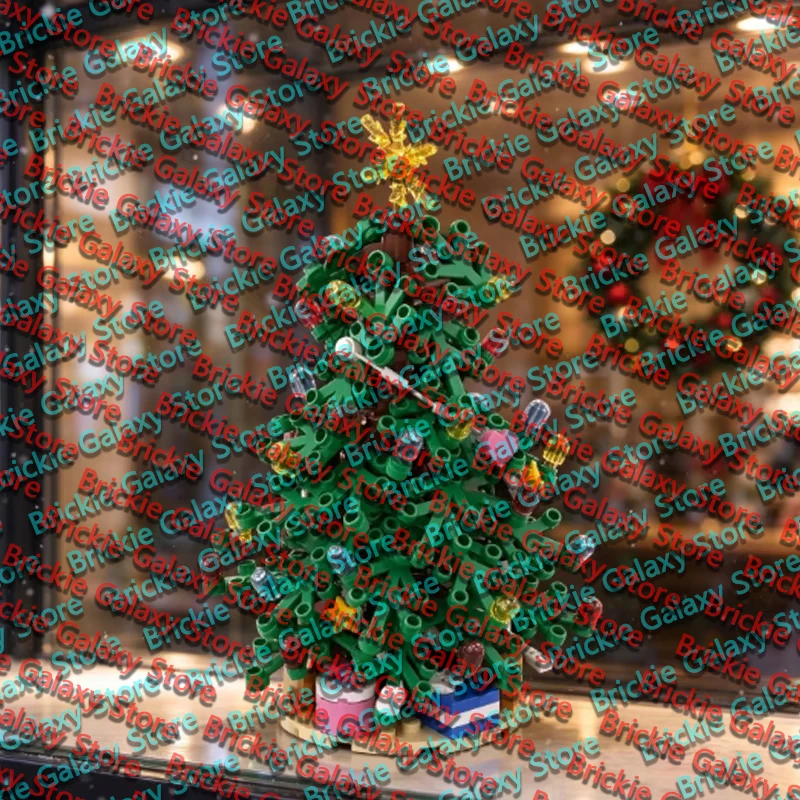 QWERT Creators Plant Series Model MOC Building Bricks Decorated Christmas Tree Modular Technology Gifts Holiday Assemble Toy