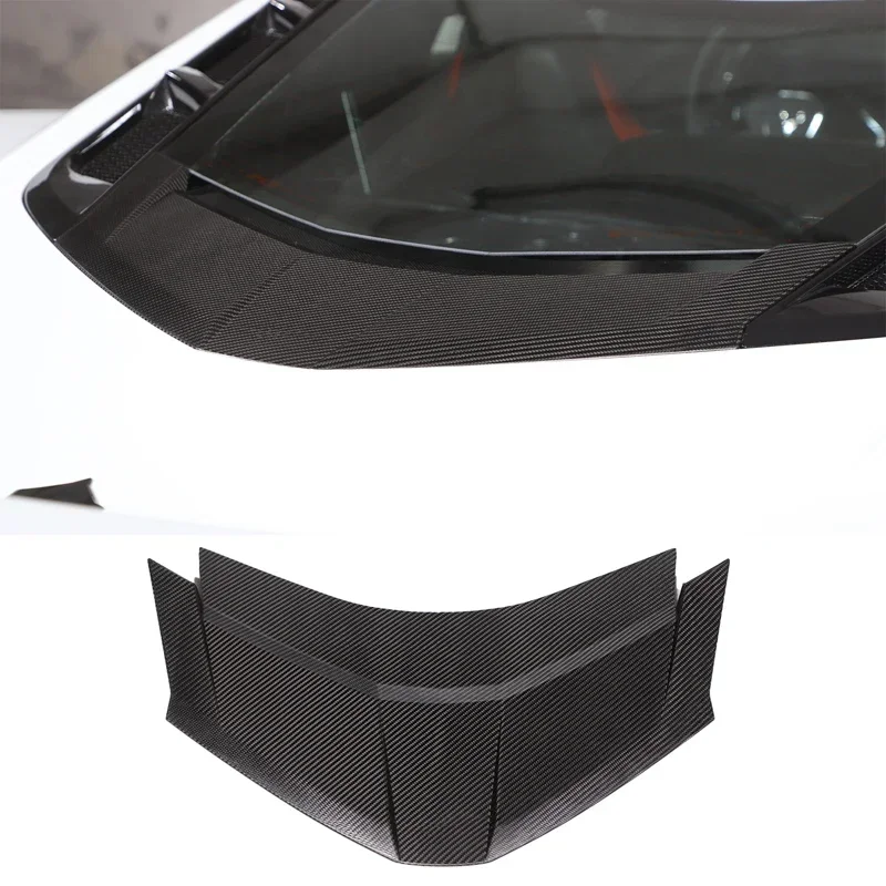 For Chevrolet Corvette C8 Coupe Z51 2020 -2024 Real Carbon Fiber Car Rear Window Lower Trim Decorative Cover Accessories