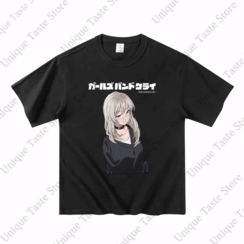 GIRLS BAND CRY T Shirt KAWARAGI MOMOKA Cartoon Print T-shirt Harajuku Fashion Anime Men Women Summer Cotton Short Sleeve Tee Top