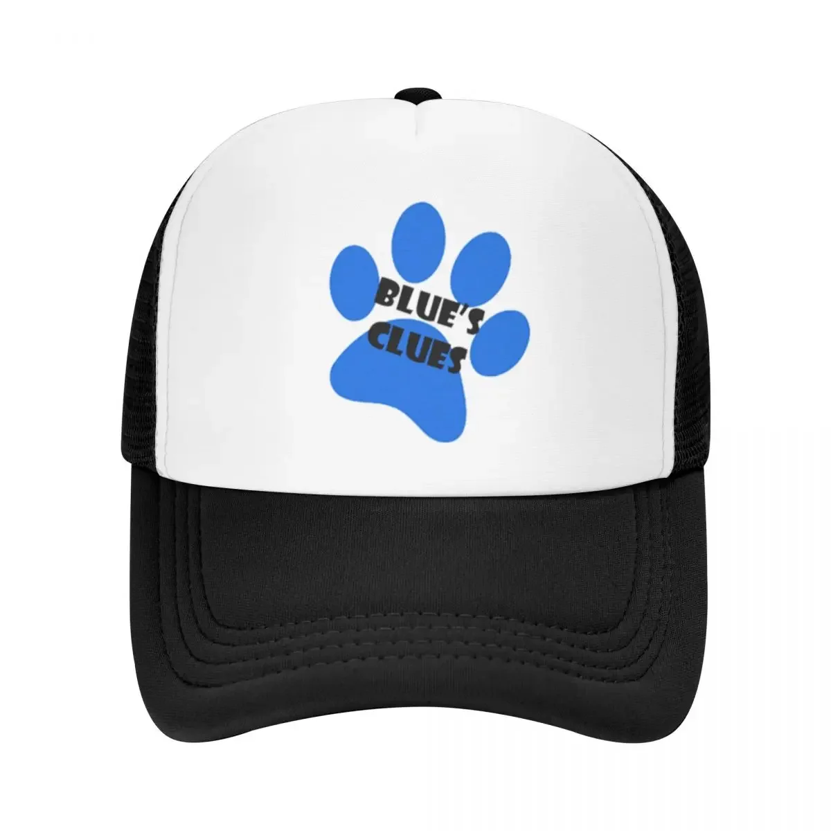 

Black Blue Clues Letters Blue Paw Adjustable Mesh Baseball Cap For Women Men Beach Trucker Hat Four Seasons Street Dance Hats