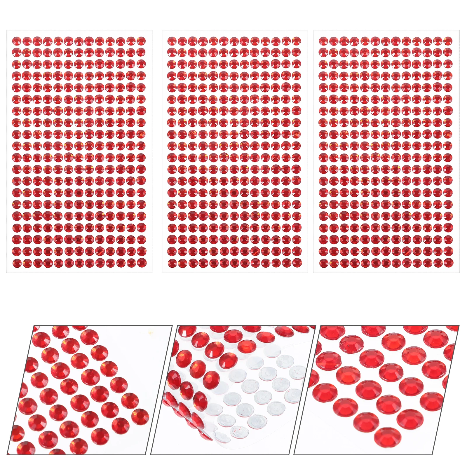 

6 Sheets Make up Rhinestone Stickers Child Gems Jewels for Crafting Sticky Acrylic Decorative Crafts Adhesive