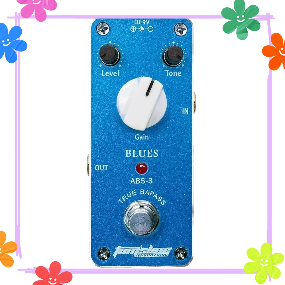 AROMA ABS-3 Blues Электрогитара Педаль эффектов Мини Аналоговый Блюз Электрический эффектор искажений True Bypass Педаль Запчасти для гитары