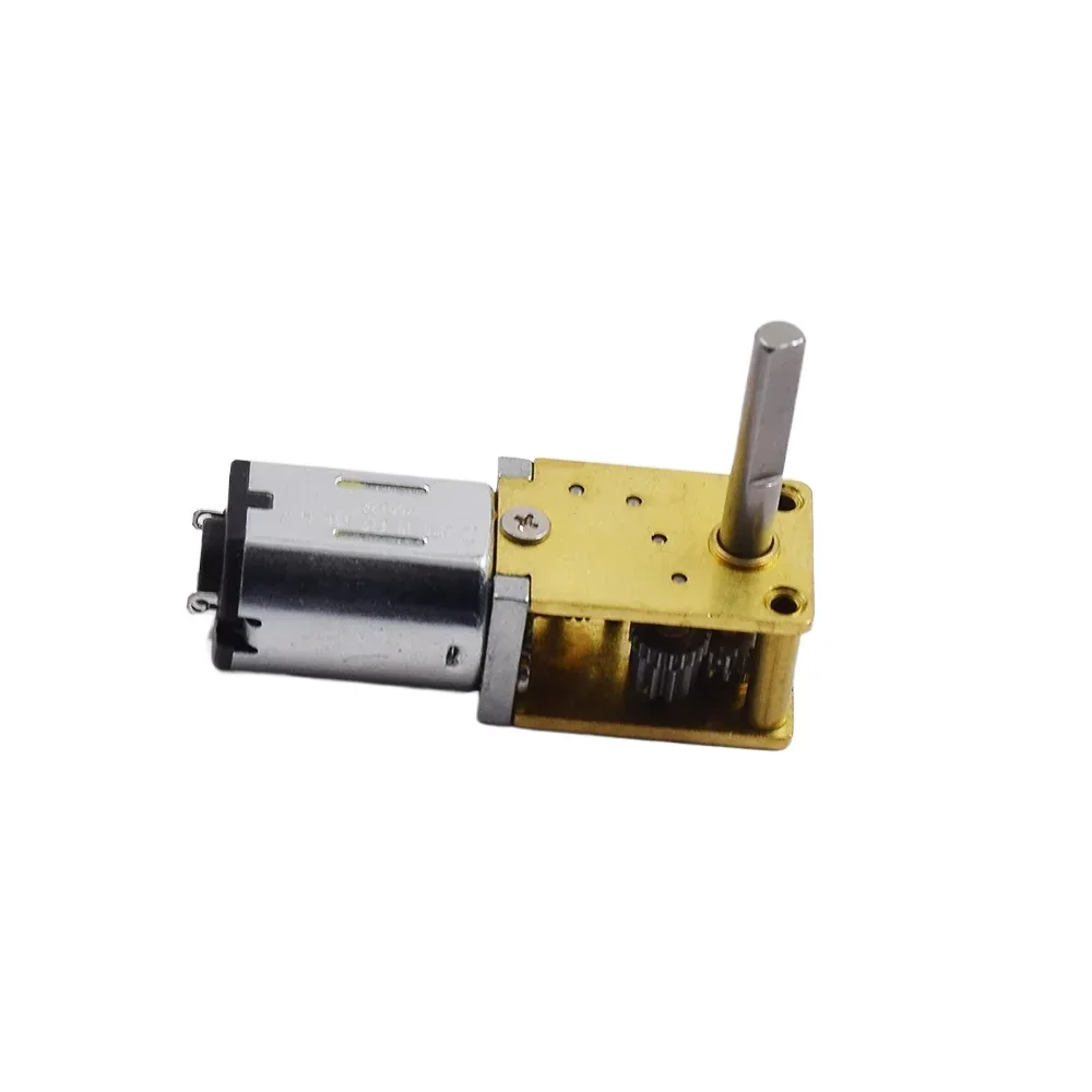Mini 7-Type N20 Worm Gear Motor DC 3V 3.7V 5V 6V Slow Speed Micro Full Metal Gearbox Geard Motor Right angle long shaft
