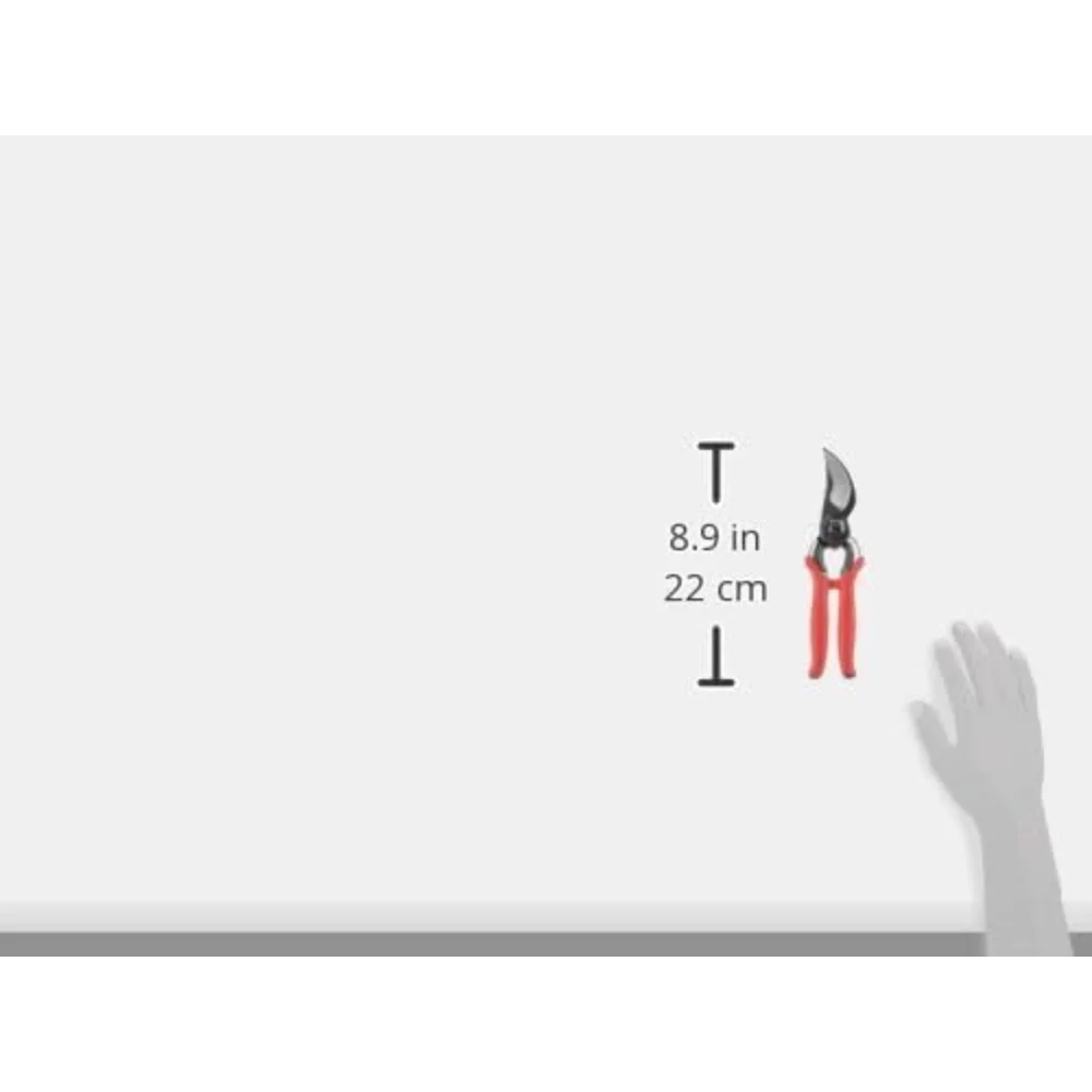 Podadora manual Corona BP 7100D de acero forjado DualCUT Bypass - Vástago de capacidad de corte de 1 pulgada y tijeras de jardín para ramas, rojo