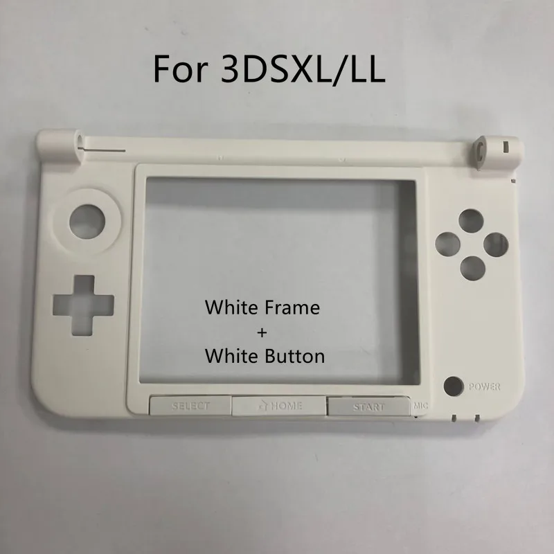 Sostituzione per 3DS XL/LL per 3dsxl/LL Custodia a conchiglia Telaio centrale in plastica Bianco/Nero Con/Non seleziona il set di pulsanti di avvio domestico