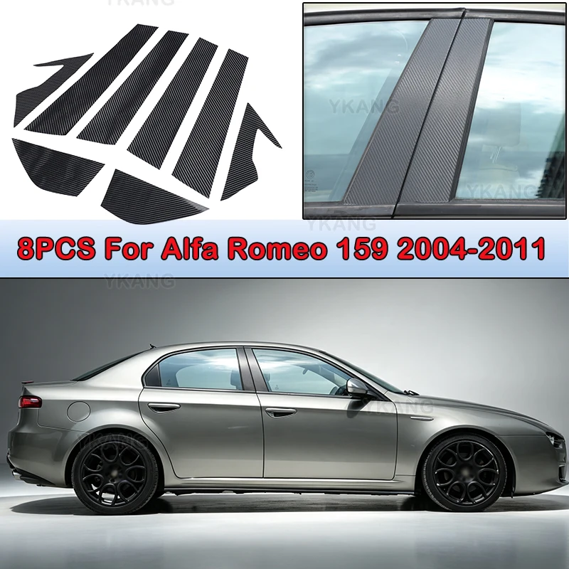 Car Door Center A B C Pillar Post Cover For Alfa Romeo 159 2004-2011 Window Column Anti Scratch PC Sticker Mirror Effect Trim