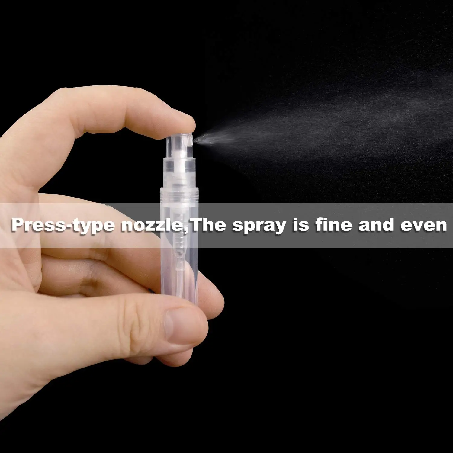 بخاخ عطر للاستعمال مرة واحدة زجاجة بخاخ بلاستيكية شفافة ، زجاجة بخاخ عطر محمولة ، 3 من من من 100 إلى 50
