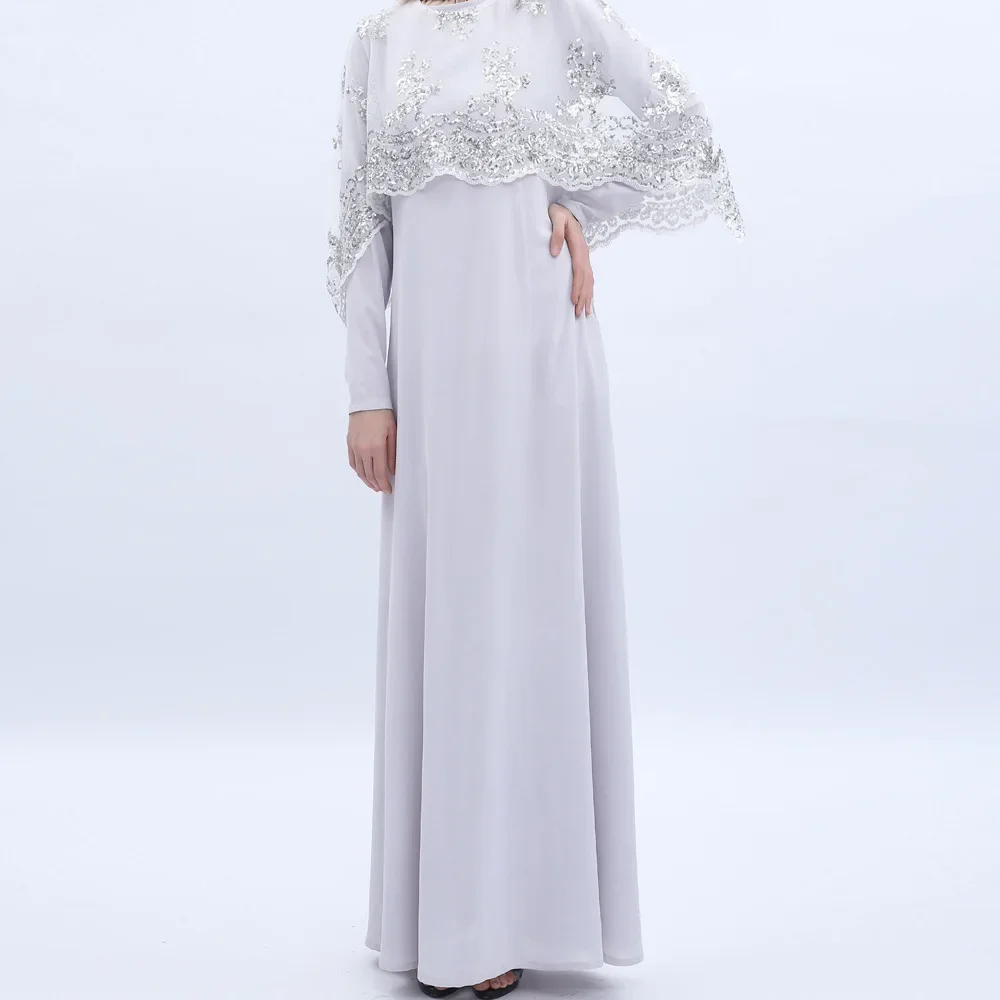 2023 Fashion Muslim Set Women Abaya High Quality Fabric Sequin Embroidery Long Lady Clothes Women Long-sleeved Dress 2 Piece Set